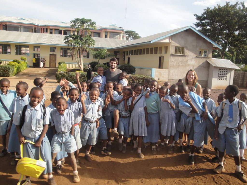 hotel guests with orphans and children